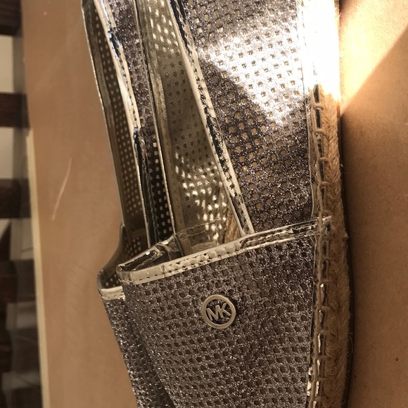 Silver Micheal Kors shoes.Tag attached. - Picture 3 of 4